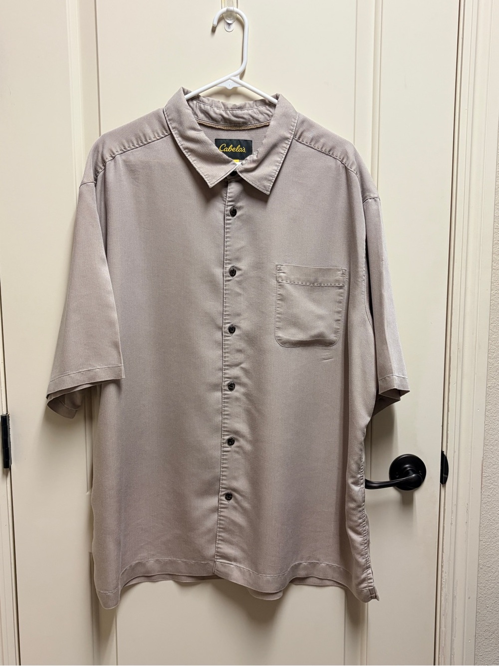 Cabela's Men's Short-Sleeve Button-Down Shirt in Taupe - Size 2XL / 2TG